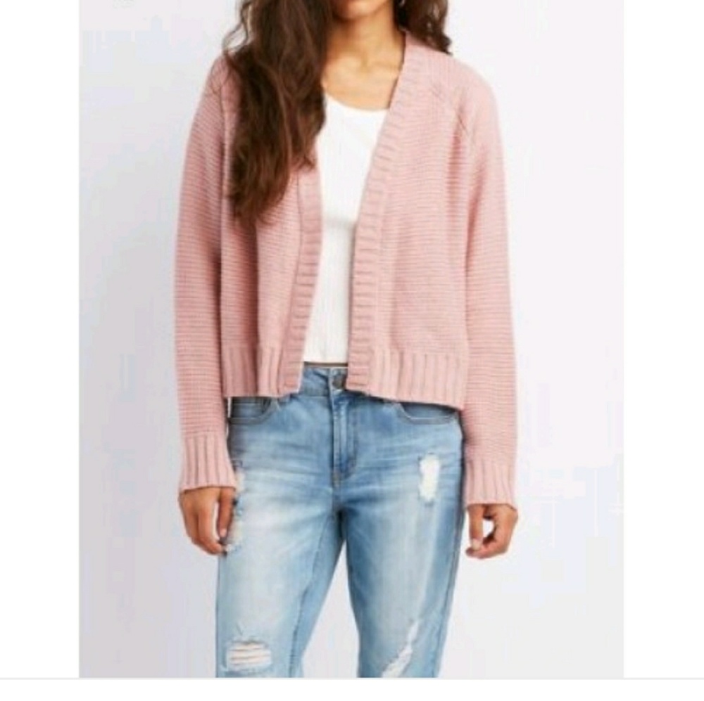 Pink cardigan